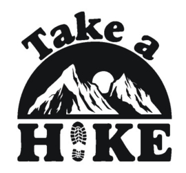 Sticker take a hike