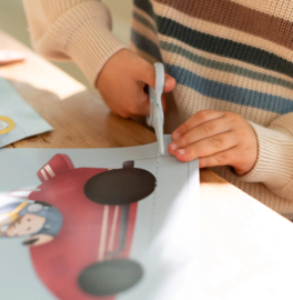 Little Dutch Jim's garage cut and play book