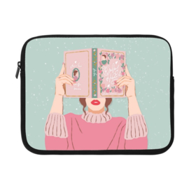 Book/E-Reader Sleeve - Reading Girl