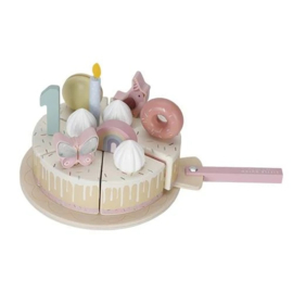 Little Dutch Houten Verjaardagstaartje - Roze - Essentials