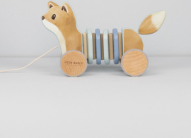 LD7257 Little Dutch houten trekdier vos Forest Friends FSC met naam