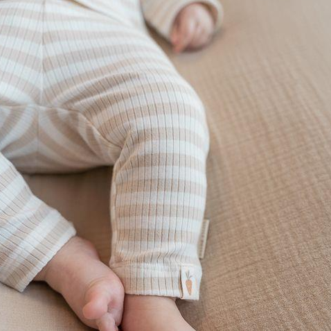 Little Dutch - Broek - Zand - Newborn Naturals - Gestreept - 68