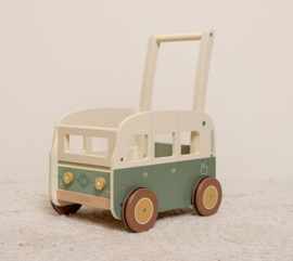 Little Dutch houten vintage loopwagen retro bus