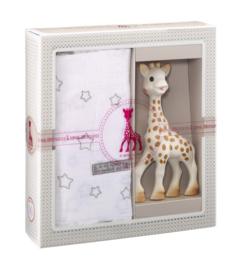 Sophie de giraf cadeauset swaddle doek en sophie