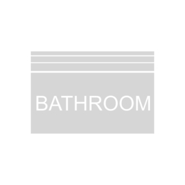 Zandstraal raamsticker Bathroom