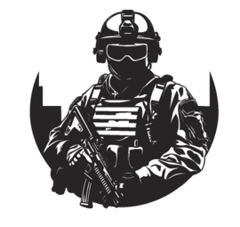Muursticker soldier war