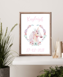 Poster unicorn  met naam