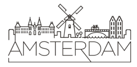 Sticker amsterdam skyline