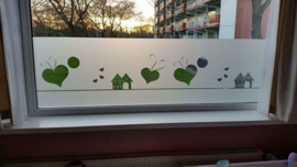 Zandstraal raamsticker Baan The River House