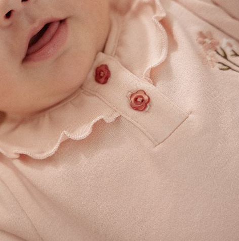 Little Dutch - Shirt lange mouw - Lichtroze - Fairy Garden - 68