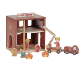 Little Dutch Houten brandweerkazerne – Rood – Essentials