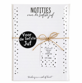 Juffencadeau - Notities van de liefste juf + labeltje