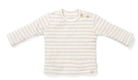 Little Dutch T-shirt lange mouw Stripe Sand/White - 68