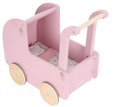 Little Dutch Houten poppenwagen met textiel