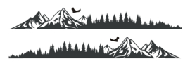 Striping stickerset eagle above the mountains
