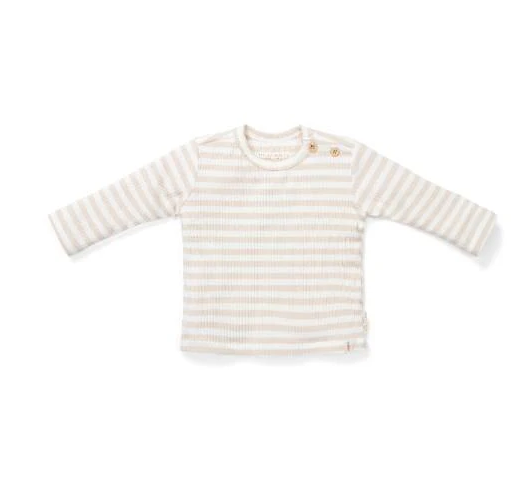 Little Dutch - Shirt lange mouw - Zand - Newborn Naturals - 56