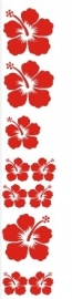 Sticker velletje hibiscus bloemen