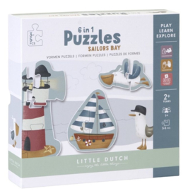 Little Dutch 6 in 1 puzzel sailors bay