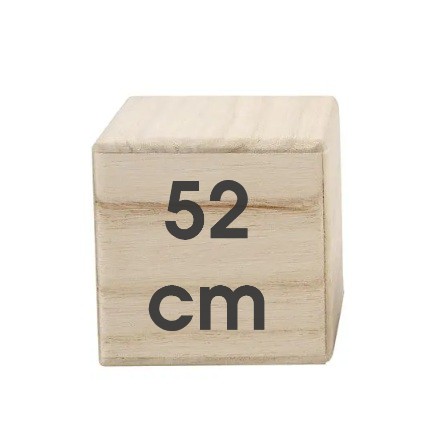 Houten letterblokken strak gegevens - 8 CM