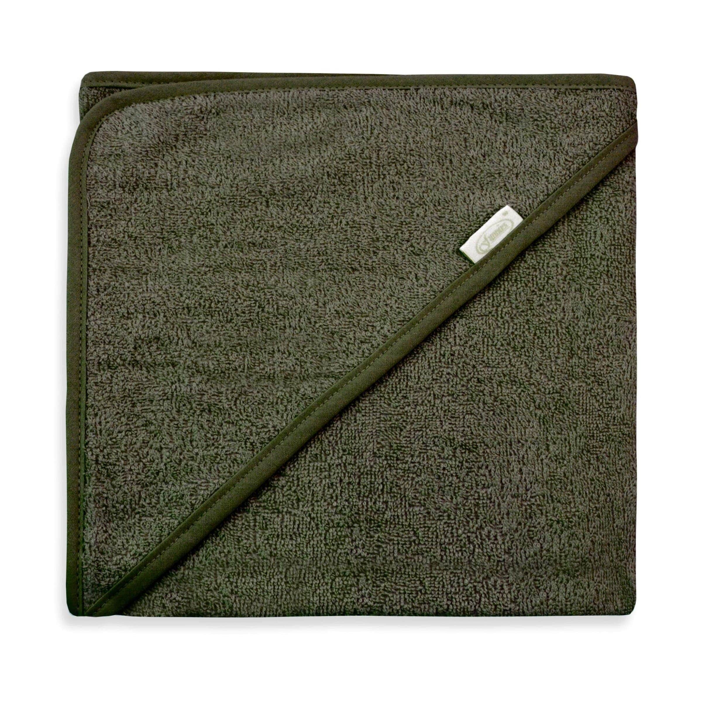 Badcape armygreen met naam/ naam & figuur