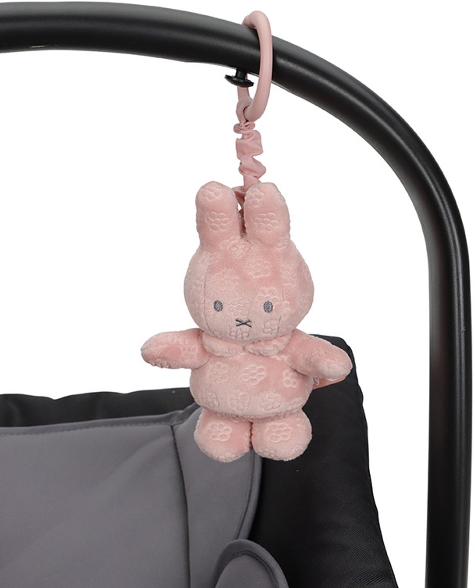 Nijntje pink flower trilfiguur / buggyhanger