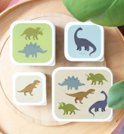 A Little Lovely Company Lunch & snack box set: Dinosaurussen