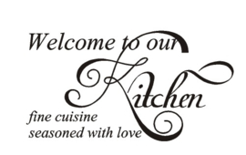 Sticker Welcome to our kitchen