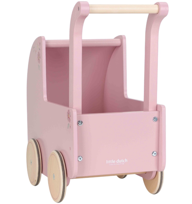 Little Dutch Houten poppenwagen met textiel