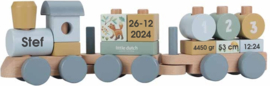 LD7254 Little Dutch Blokkentrein Forest Friends FSC met naam