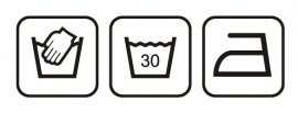 Sticker wassymbolen set van 3