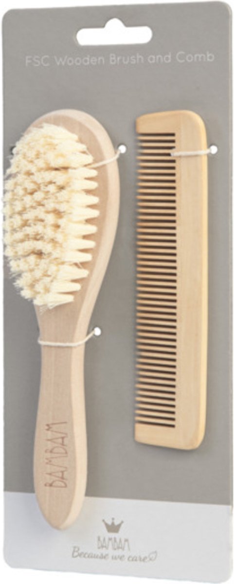 BamBam Eco-vriendelijk houten Borstel & Kam