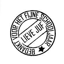 Sticker - Bedankt lieve Juf stempel