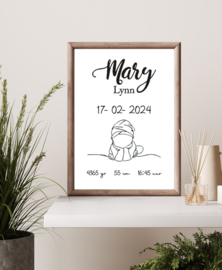 Poster baby met naam