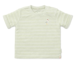 Little Dutch T-shirt korte mouw badstof Farm Green Stripes -104