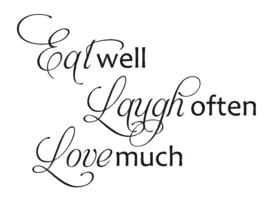 Sticker Recept Eat well laugh often