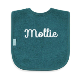 Slab badstof lake green met naam