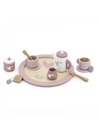 Label Label Houten tea set serviesje pink