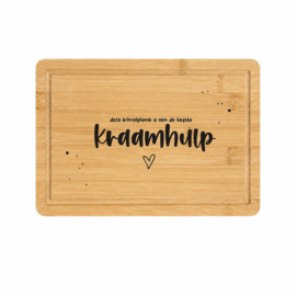 Borrelplank - Deze borrelplank is van de liefste kraamhulp