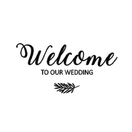 Sticker 'Welcome to our wedding'