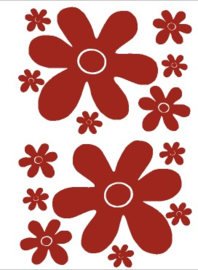 Camper Caravan sticker vel bloemen