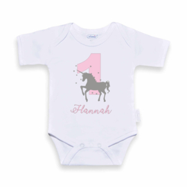 Rompertje cijfer met eenhoorn / unicorn