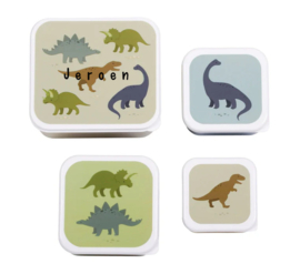 A Little Lovely Company Lunch & snack box set: Dinosaurussen