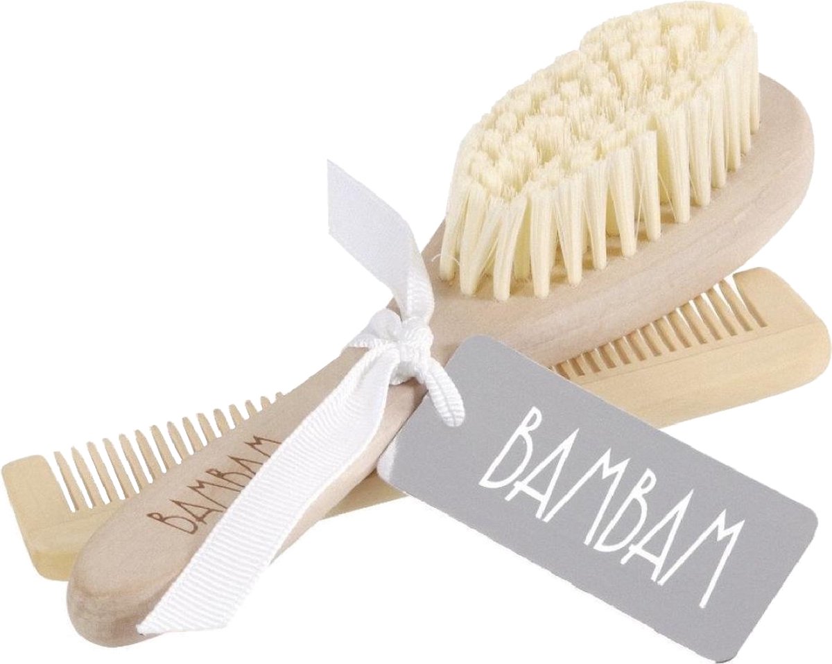 BamBam Eco-vriendelijk houten Borstel & Kam