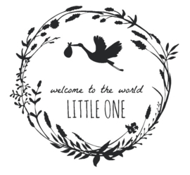 Geboortesticker Welcome little one