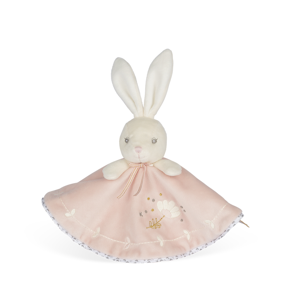 Kaloo knuffeldoekje konijn roze  in cadeaudoos
