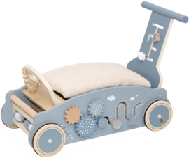 Label Label Blauw Houten 3-in-1 Looptrainer / Loopauto