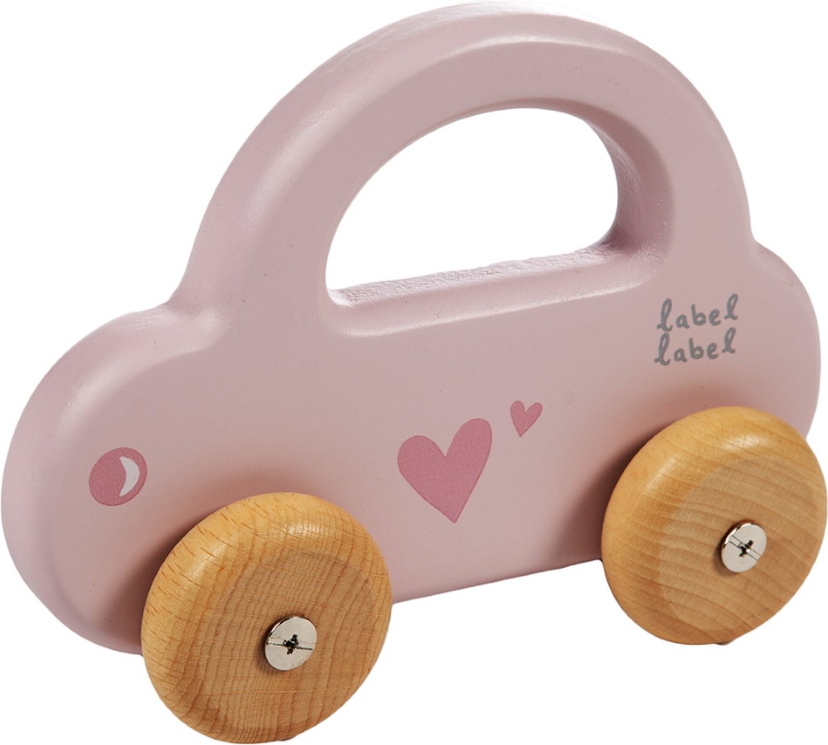 Label Label Houten pink met/zonder naam