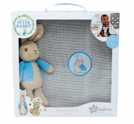 Peter rabbit giftset Knuffel en babydeken