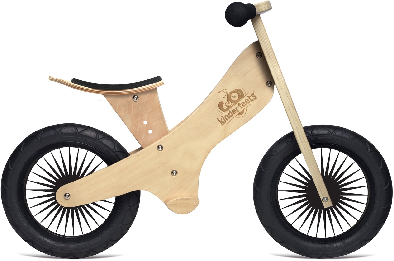 Kinderfeets houten loopfiets klassiek vanaf 2 jaar - Naturel Hout