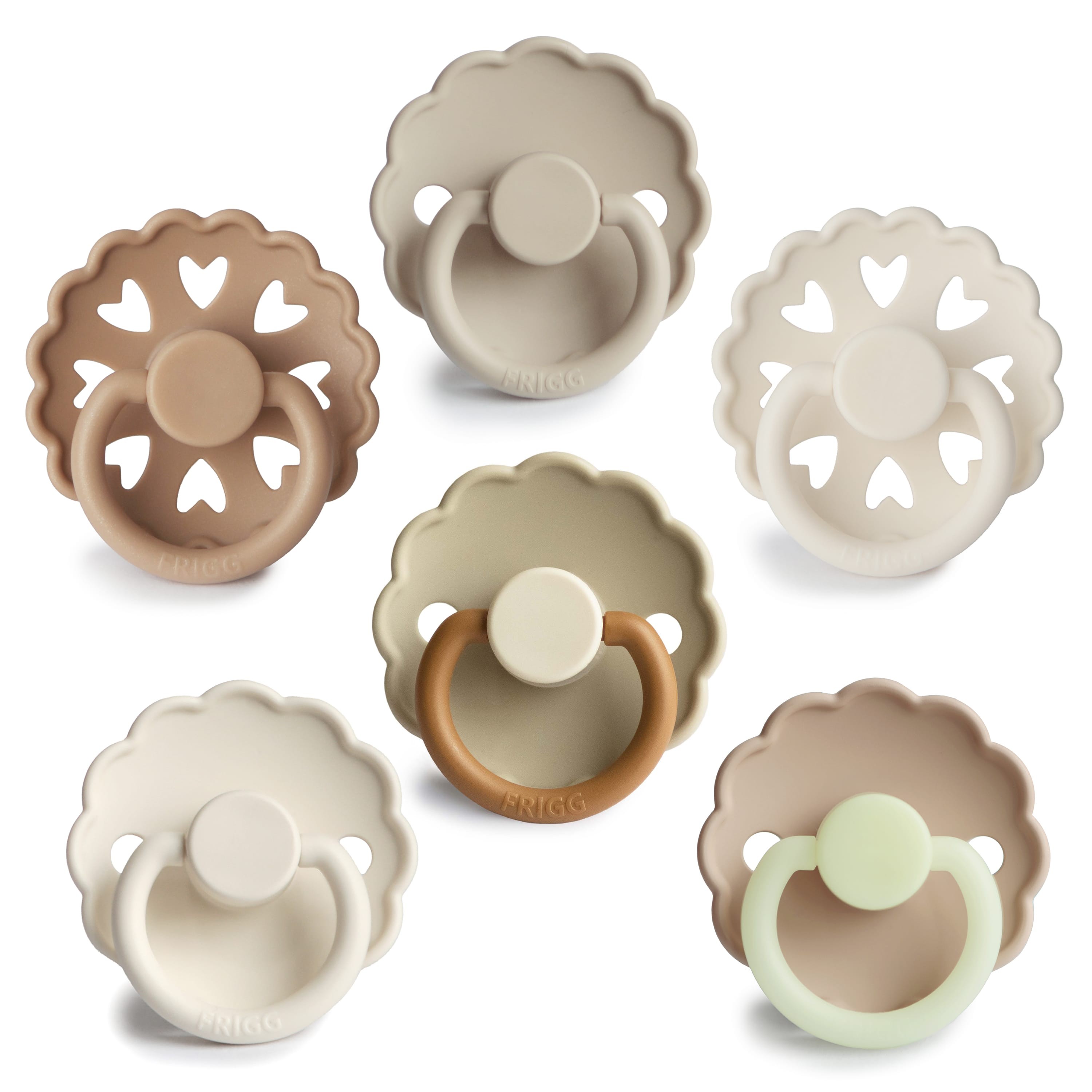 Frigg - 6 Pack Spenen - Siliconen - Cinnamon Charm - Maat 1